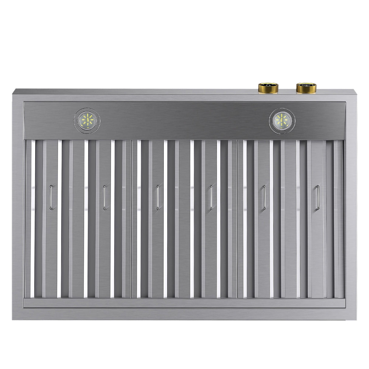 36 in. 900 1200 CFM Ducted Under Cabinet Range Hood in Stainless Steel with Gold Accents and Digital Controls