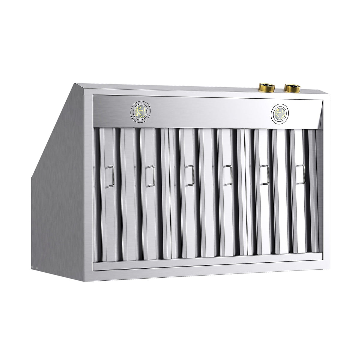 36 in. 900 1200 CFM Ducted Under Cabinet Range Hood in Stainless Steel with Gold Accents and Digital Controls
