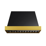 36 in. KUCHT 600 CFM Wall Mounted Range Hood in Titanium Stainless Steel with Gold Accents