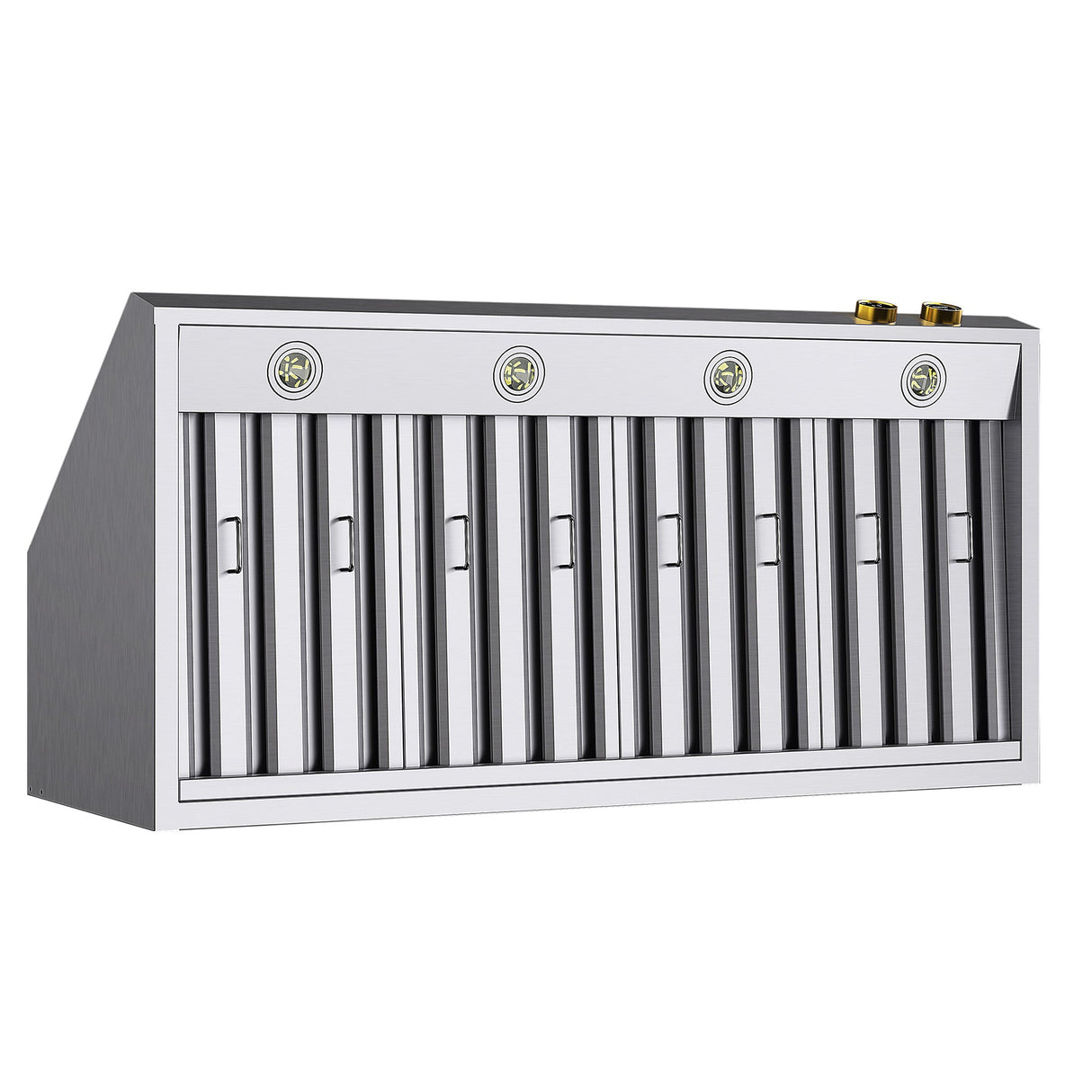 48 in. 900 1200 CFM Ducted Under Cabinet Range Hood in Stainless Steel with Gold Accents and Digital Controls