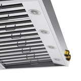 48 in. 900 1200 CFM Ducted Under Cabinet Range Hood in Stainless Steel with Gold Accents and Digital Controls