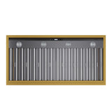 48 in. KUCHT 600 CFM Wall Mounted Range Hood in Stainless Steel with Gold Accents