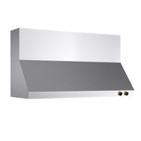 60 in. 900 1200 CFM Ducted Wall Mount Range Hood in Stainless Steel with Gold Accents and Digital Controls