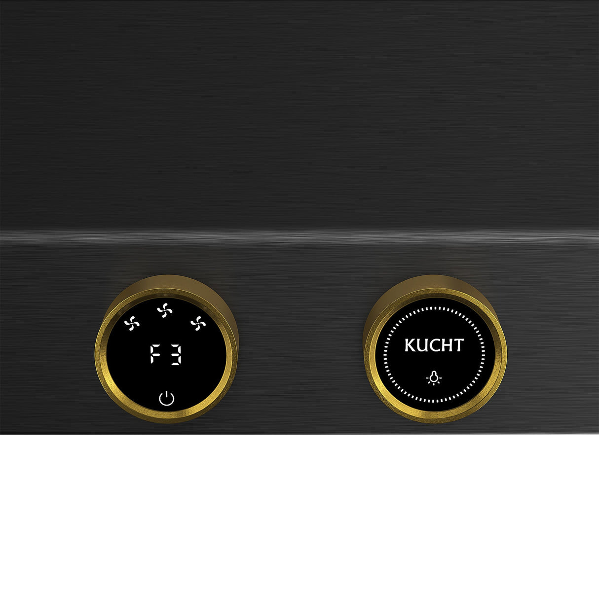 30 in. 900 1200 CFM Ducted Wall Mount Range Hood in Titanium Stainless Steel with Gold Accents and Digital Controls