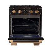 30 in. 4.2 cu. ft. 4 Burners Dual Fuel Range for Natural Gas in Stainless Steel with Kucht Horus Thermostat