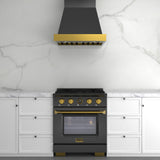 30 in. 4.2 cu. ft. 4 Burners Dual Fuel Range for Propane Gas in Stainless Steel with Kucht Horus Thermostat