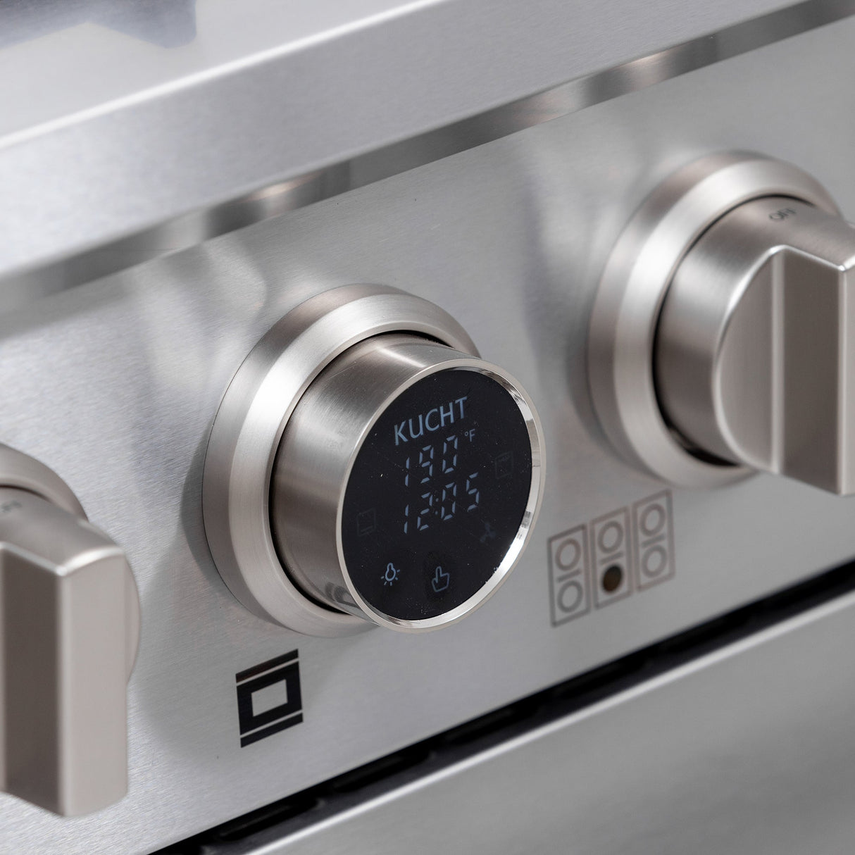 48 in. 6.7 cu. ft. 8 Burners Dual Fuel Range for Propane Gas in Stainless Steel with Kucht Horus Thermostat