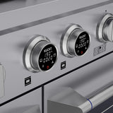60 in. 8.4 cu. ft. 8 Burners Dual Fuel Range for Propane Gas in Stainless Steel with Kucht Horus Thermostat