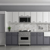 ZLINE 30 in. Kitchen Package Stainless Steel Dual Fuel Range and Over The Range Microwave with Traditional Handle (2KP-RAOTRH30)