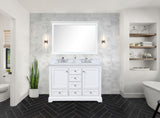 Dukes 48 in. W x 22 in. D White Double Bath Vanity