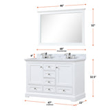 Dukes 48 in. W x 22 in. D White Double Bath Vanity
