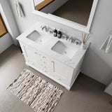 Dukes 48 in. W x 22 in. D White Double Bath Vanity