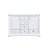 Dukes 48 in. W x 22 in. D White Double Bath Vanity