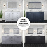 Dukes 48 in. W x 22 in. D Dark Grey Double Bath Vanity