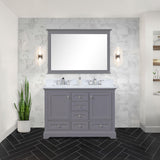 Dukes 48 in. W x 22 in. D Dark Grey Double Bath Vanity