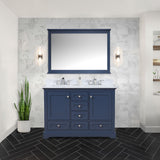 Dukes 48 in. W x 22 in. D Navy Blue Double Bath Vanity