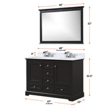 Dukes 48 in. W x 22 in. D Espresso Double Bath Vanity