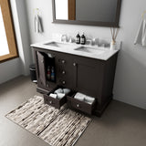Dukes 48 in. W x 22 in. D Espresso Double Bath Vanity