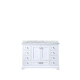 Dukes 48 in. Bathroom Freestanding Bathroom Vanity With Undermount Ceramic Sink with White Carrara Marble Top