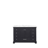 Dukes 48 in. Bathroom Freestanding Bathroom Vanity With Undermount Ceramic Sink with White Carrara Marble Top