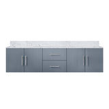 Geneva 72 in. Bathroom Floating Bathroom Vanity With Undermount Ceramic Sink With White Carrara Marble Top