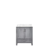 Jacques 30 in. Bathroom Freestanding Bathroom Vanity With Undermount Ceramic Sink, White Carrara Marble