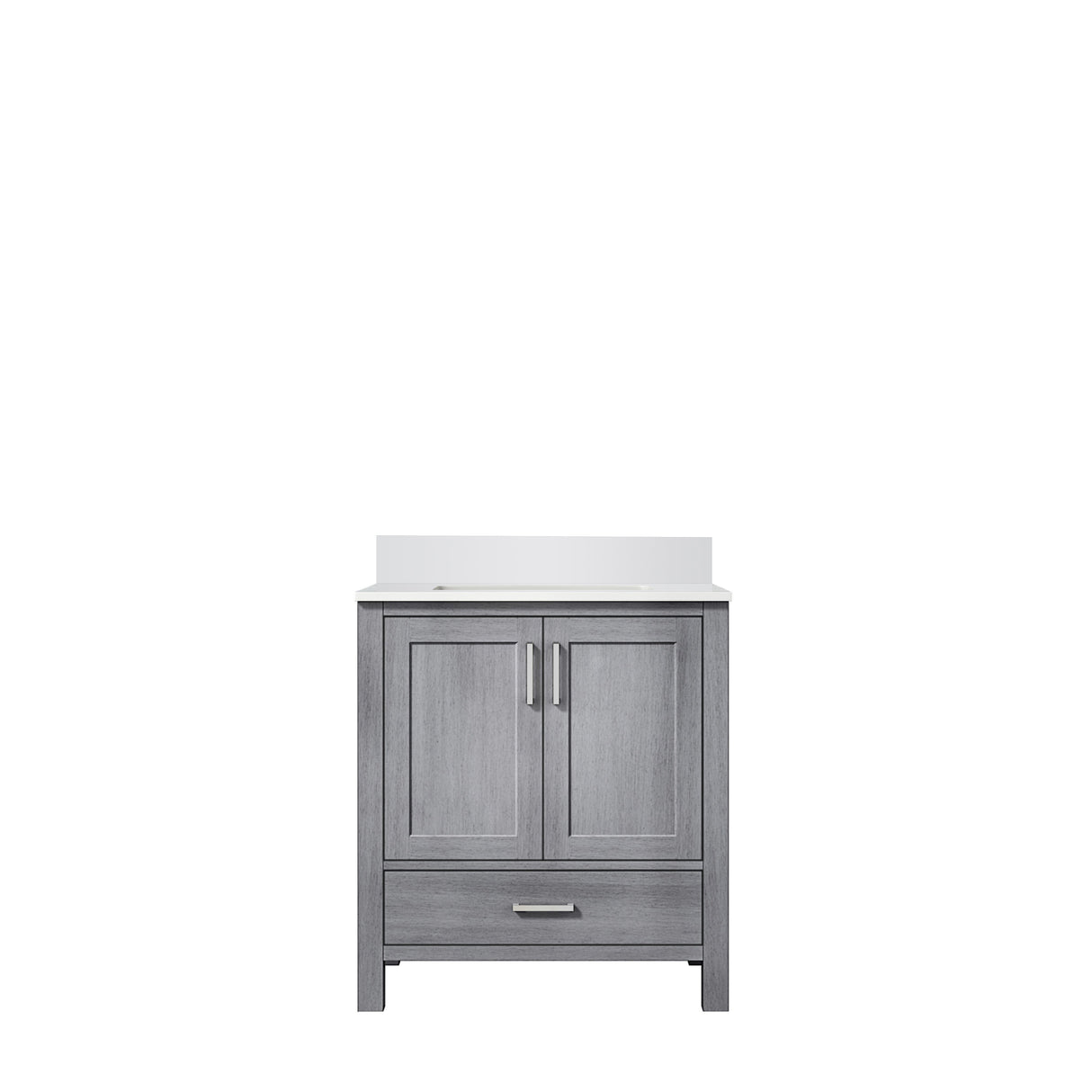 Jacques 72 in. Freestanding Bathroom Vanity with White Quartz Top, White Square Sink