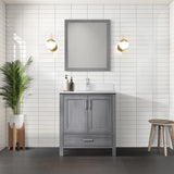 Jacques 72 in. Freestanding Bathroom Vanity with White Quartz Top, White Square Sink