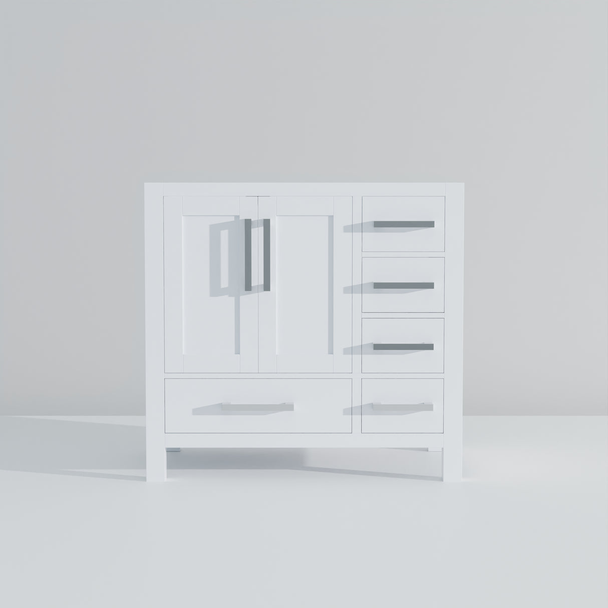 Jacques 36 in. W x 22 in. D Left Offset White Bath Vanity