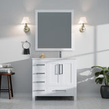 Jacques 36 in. W x 22 in. D Right Offset White Bath Vanity