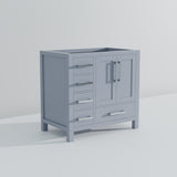 Jacques 36 in. W x 22 in. D Right Offset Dark Grey Bath Vanity