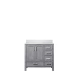 Jacques 72 in. Freestanding Bathroom Vanity with White Quartz Top, White Square Sink