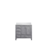 Jacques 72 in. Freestanding Bathroom Vanity with White Quartz Top, White Square Sink