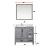 Jacques 72 in. Freestanding Bathroom Vanity with White Quartz Top, White Square Sink
