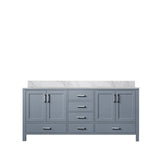 Jacques 60 in. Freestanding Bathroom Vanity with White Carrara Marble Top, White Square Sink