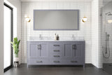 Jacques 72 in. Freestanding Bathroom Vanity With Undermount Ceramic Sink, White Carrara Marble
