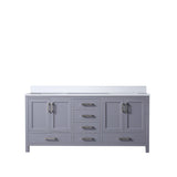 Jacques 72 in. Freestanding Bathroom Vanity with White Quartz Top, White Square Sink