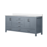 Jacques 72 in. Freestanding Bathroom Vanity with White Quartz Top, White Square Sink