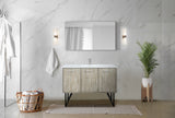 Lancy 48 in. Rustic Acacia  Freestanding Bathroom Vanity with White Quartz Top, and White Square Sink