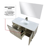Lancy 48 in. Rustic Acacia  Freestanding Bathroom Vanity with White Quartz Top, White Square Sink, and Balzani Gun Metal Faucet Set