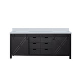 Marsyas 80 in. Freestanding Bathroom Vanity with White Quartz top, White Square Sink