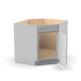 Liberty Shaker Ashen - 36 Inch Diagnonal Corner Sink Base Cabinet - 36" Width x 34.5" Height x 24" Depth