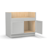 Liberty Shaker Ashen - 39 Inch Farm Sink Base Cabinet - 39" Width x 34.5" Height x 24" Depth
