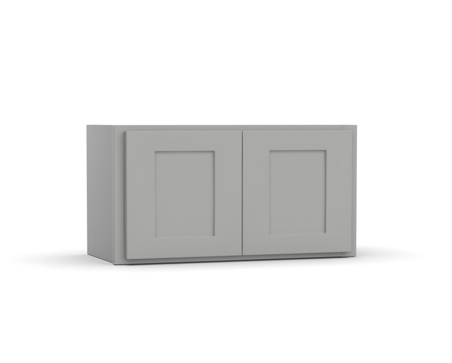 Liberty Shaker Ashen - 36 Inch Height Double Door Wall Cabinet - 36