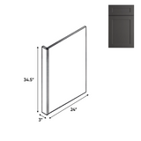 Liberty Shaker Grey - 3 Inch End Panels Accessories - 3" Width x 34.5" Height x 24" Depth