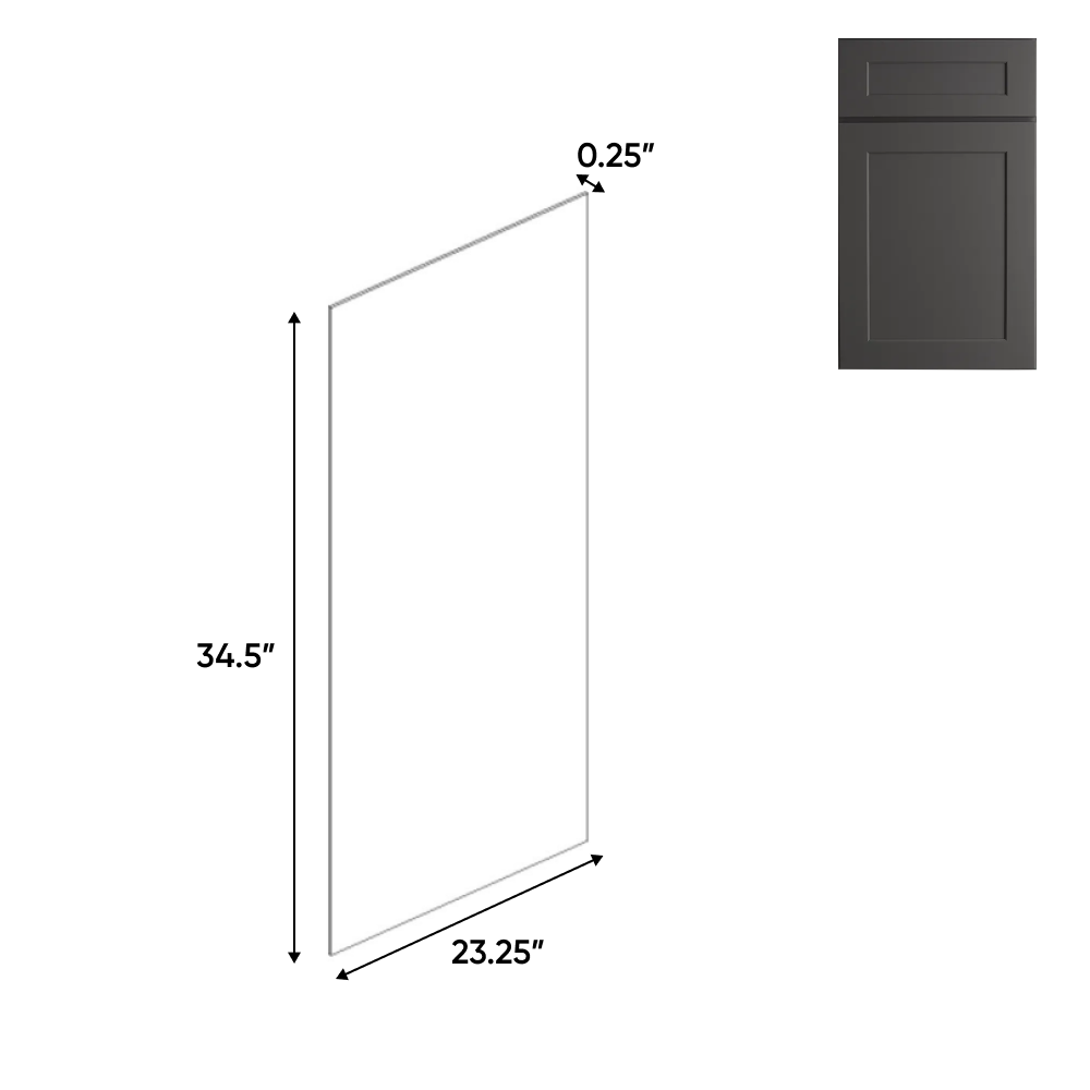 Liberty Shaker Grey - 23.25 Inch Side Finished Skins Accessories - 23.25" Width x 34.5" Height x .25" Depth