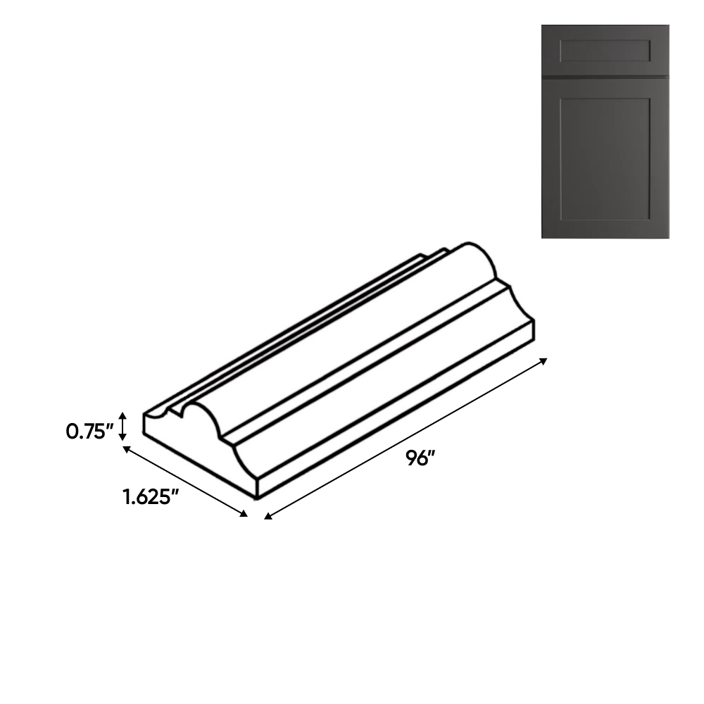 Liberty Shaker Grey - 0.75 Inch Trims Accessories - .75" Width x 1.625" Height x 96" Depth