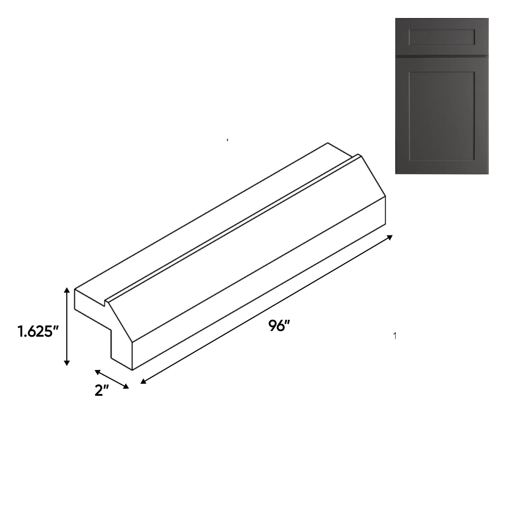 Liberty Shaker Grey - 2 Inch Trims Accessories - 2" Width x 1.625" Height x 96" Depth