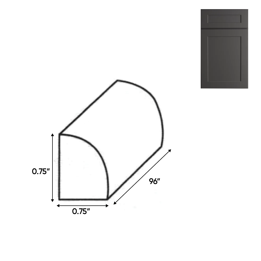 Liberty Shaker Grey - 0.75 Inch Trims Accessories - .75" Width x .75" Height x 96" Depth