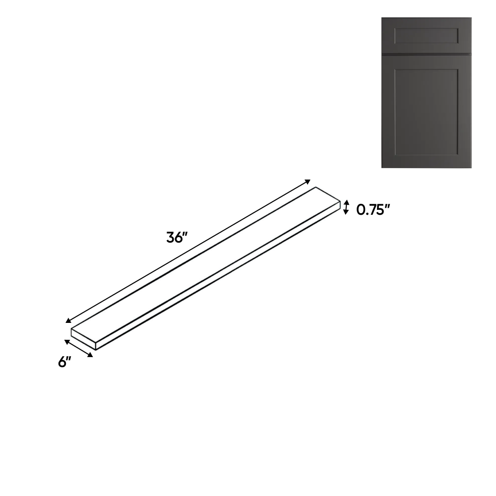 Liberty Shaker Grey - 6 Inch Wall Fillers Accessories - 6" Width x 36" Height x .75" Depth